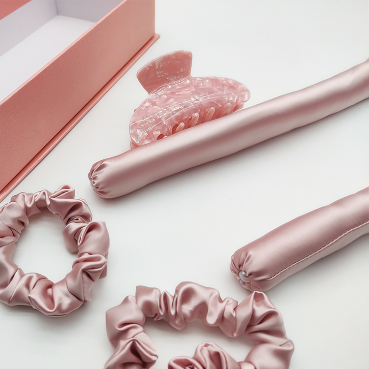 Custom Logo Silk Heatless Hair Curler Curling Rod Headband Silk Hair Roller for Long Hair