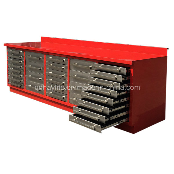 30 Drawer Ball Bearing Steel Tool Chest with Wooden Top