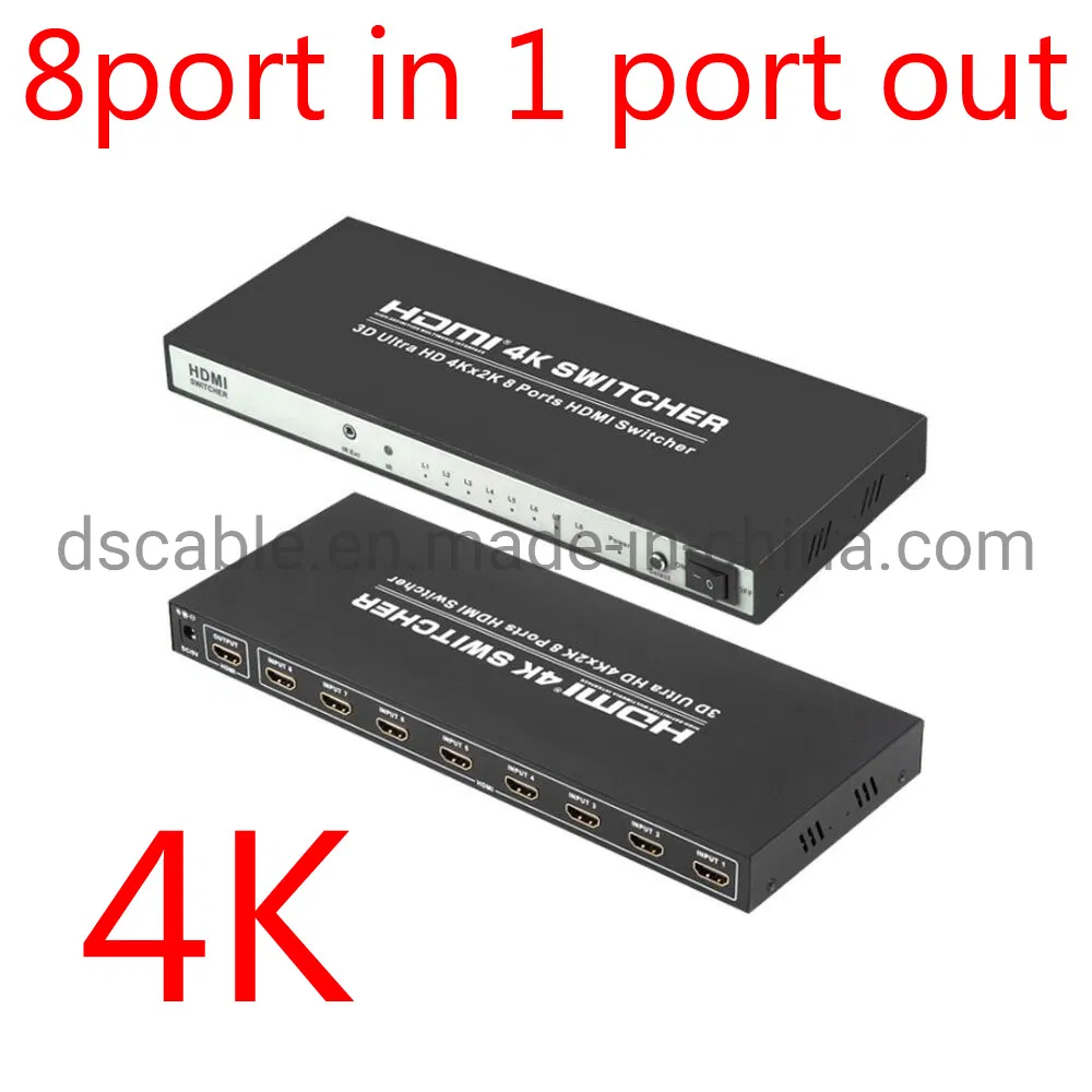 8-портовый HDMI-коммутатор 1080P 3D 4K