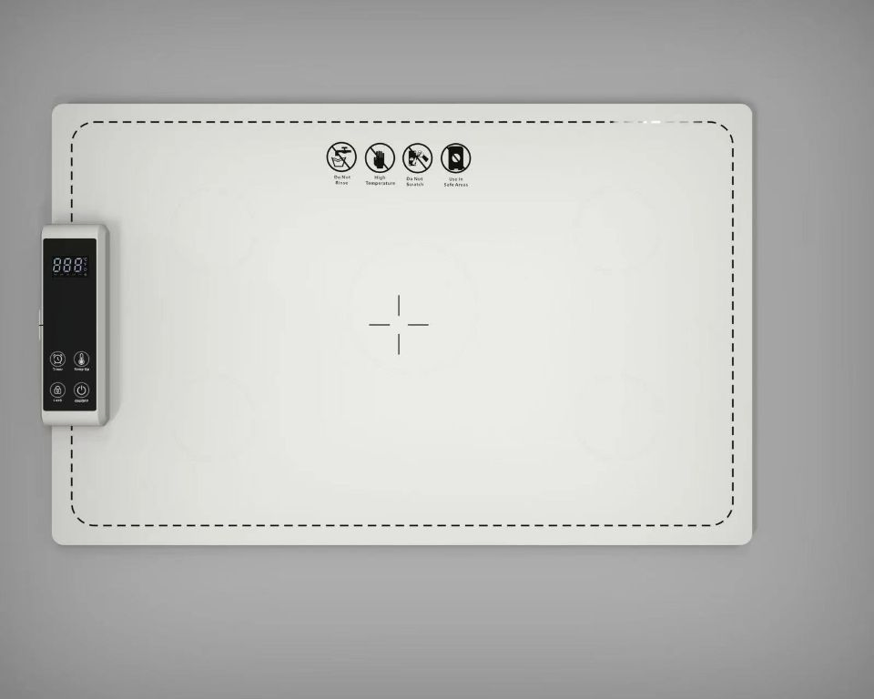 3 Color Zh-2402 Model Electric Warmer Tray - Full Surface Heating Rollable & Portable