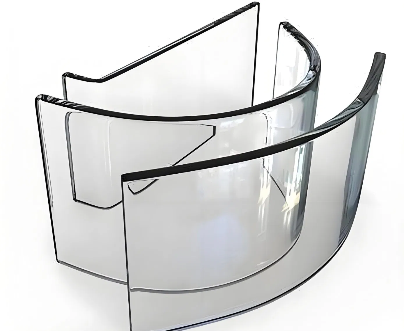 Long-Lasting Curved Safety Glass for Safe Construction Use