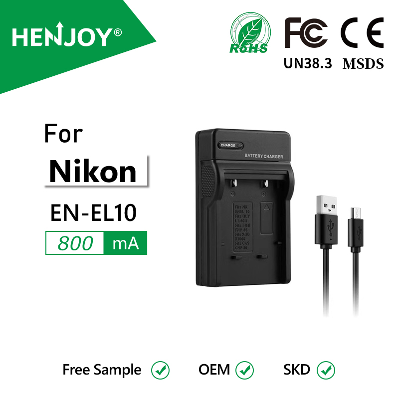 Зарядное устройство USB Henjoy для аккумуляторов Nikon EN-EL10