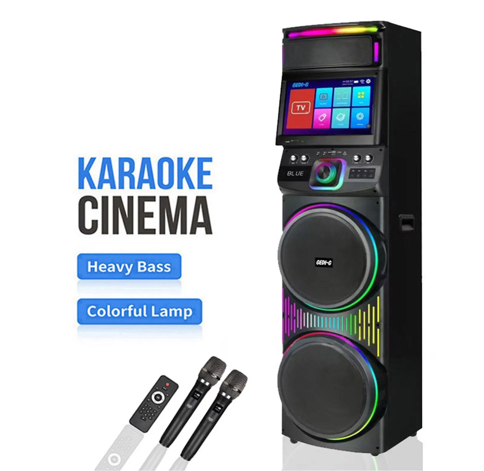 Караоке-система с экраном 15.4 дюйма, Android, 120Вт