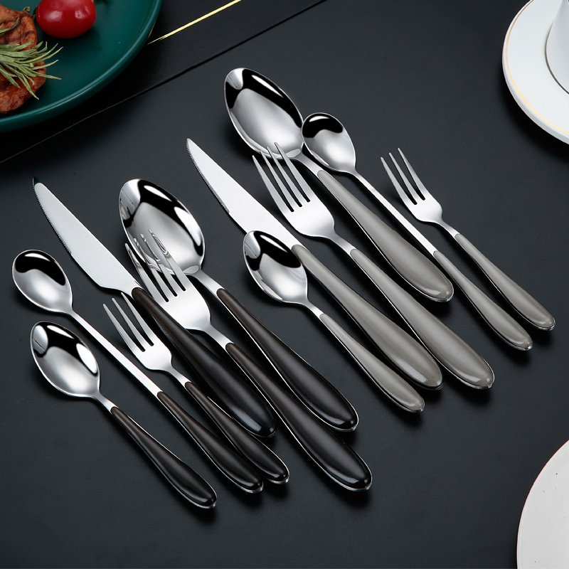 Colored Silverware Knife and Fork Spoon Stainless Steel Cutlery Set
