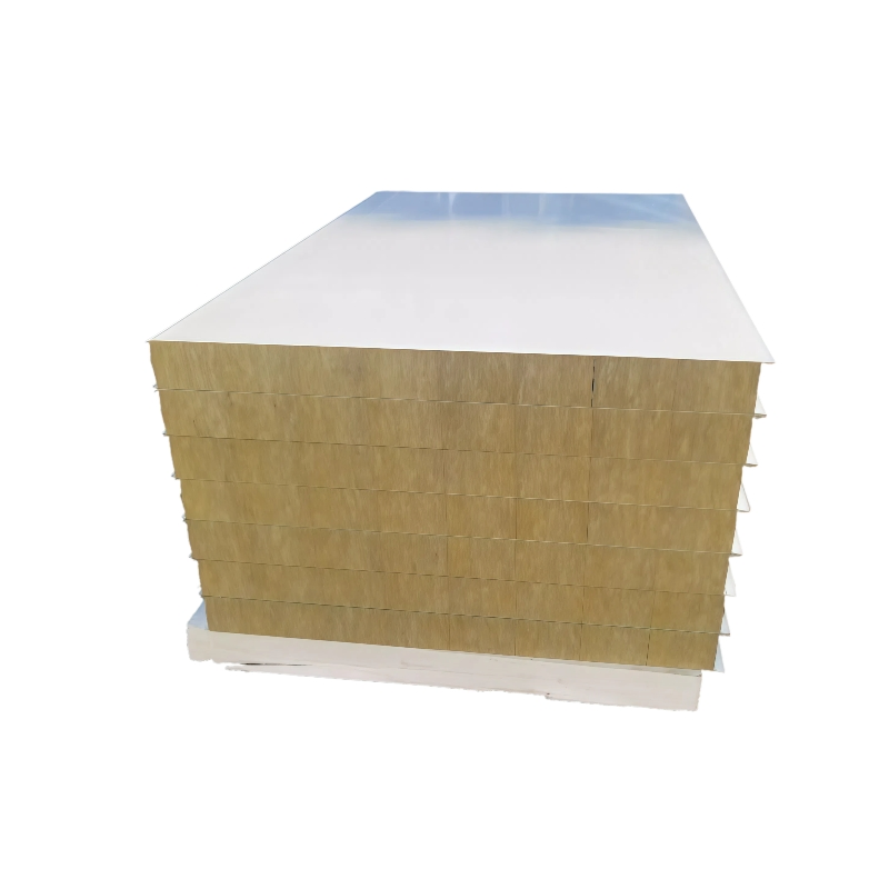 Rock Wool Sandwich Panel for Temporary Warehouse Wall and Roof Use