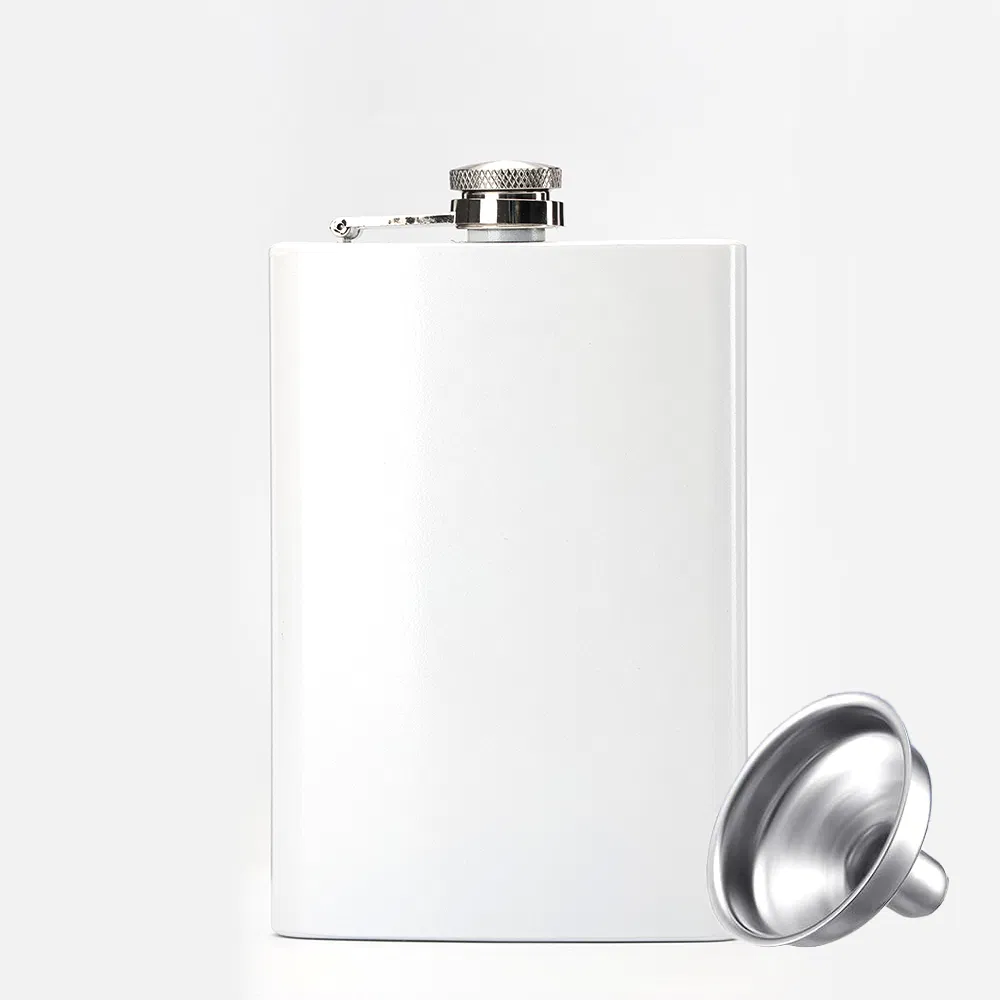 6 Oz Hip Flask for Liquor with Funnel, 18/8 Stainless Steel Food Grade Leak Proof Classic Flask