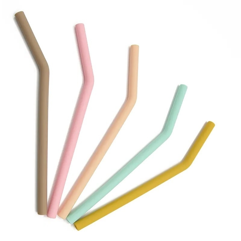 Food Grade Safety Environmentally Foldable Drinking Multi Color Silicone Straws