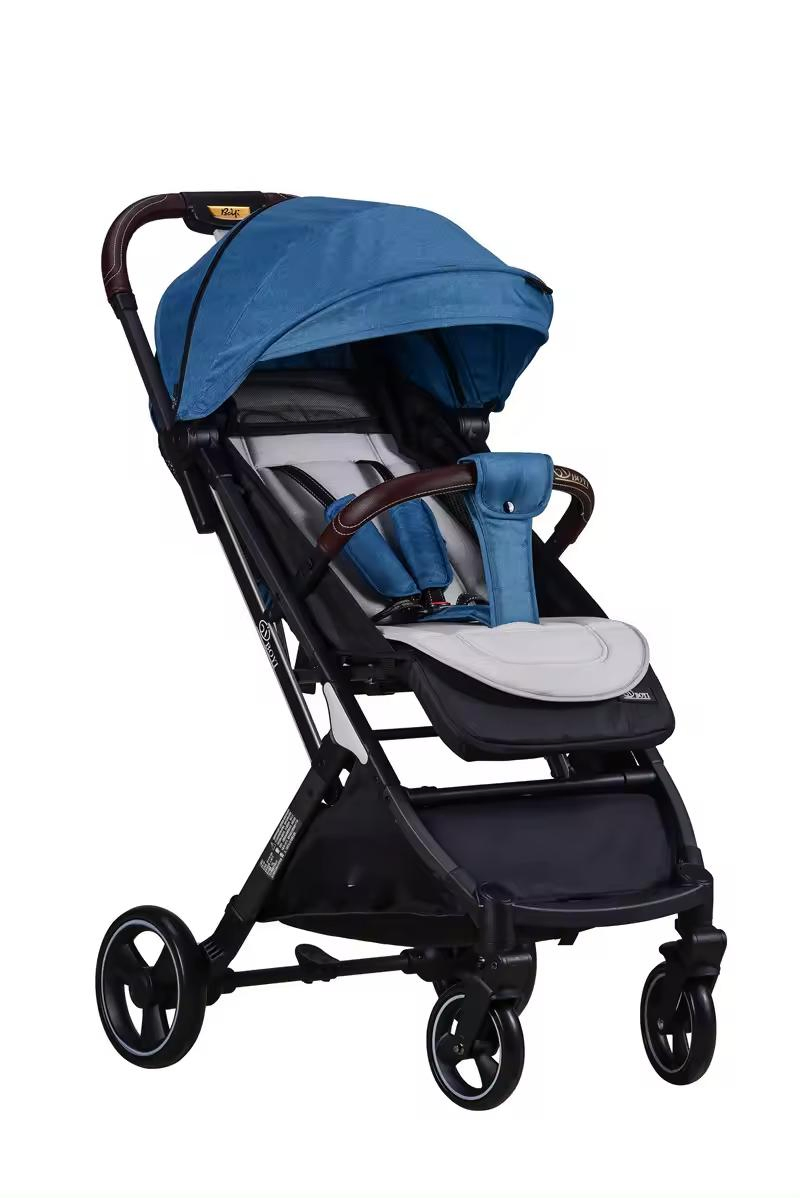 Four-Wheel Shock Absorption EVA Wheels Five-Point Safety Belt Baby Stroller