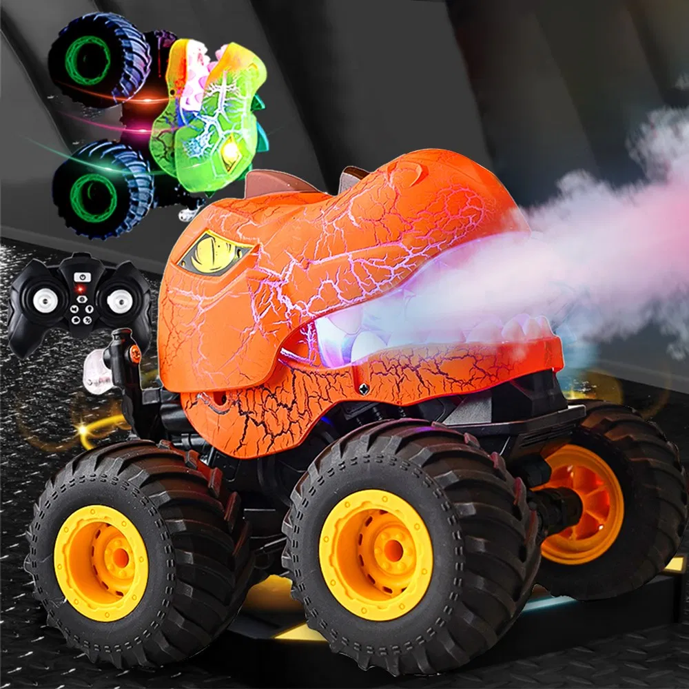 High Quality 2.4G RC off-Road Car Spray Dinosaur Toy with Light and Sound Effects for Kids Boys