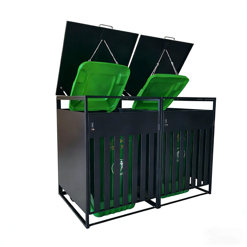 Металлический уличный контейнер для мусора AS-162