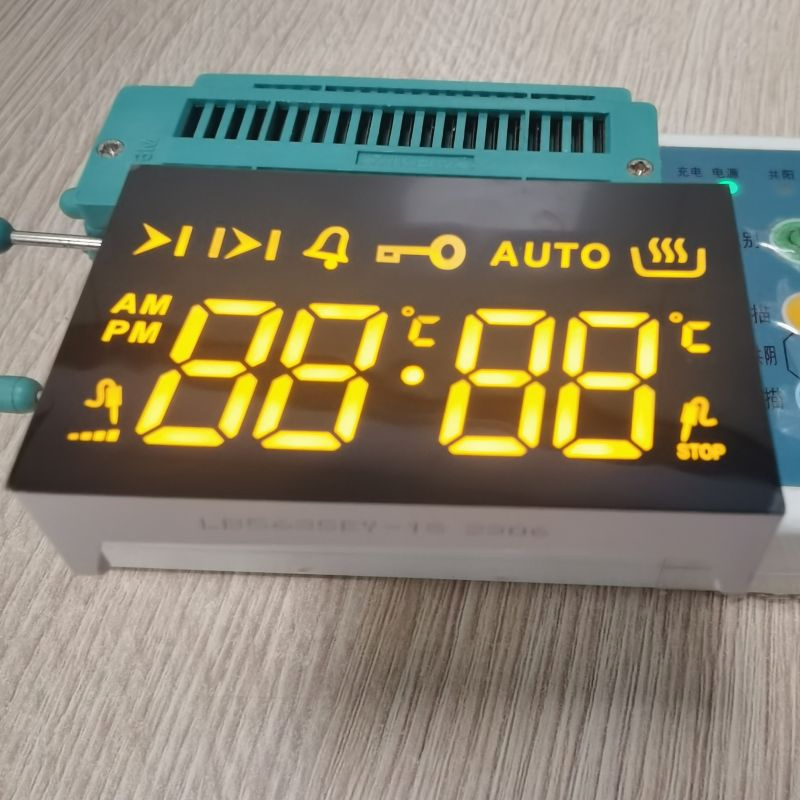 Ultra Amber LED Display 7 Segment 4 Digit Common Cathode