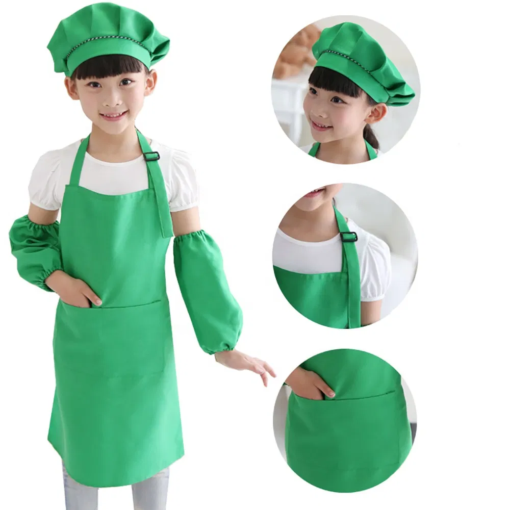 Wholesale Cotton Canvas Apron Cheap Custom Apron Kids Painting Children Apron