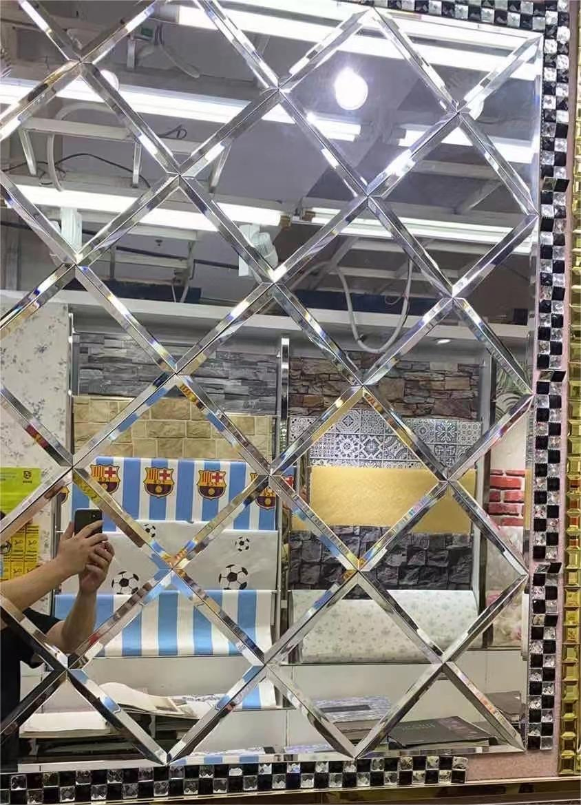 4mm 5mm 6mm Home Decors Diamond Beveled Edge Mirror Tile