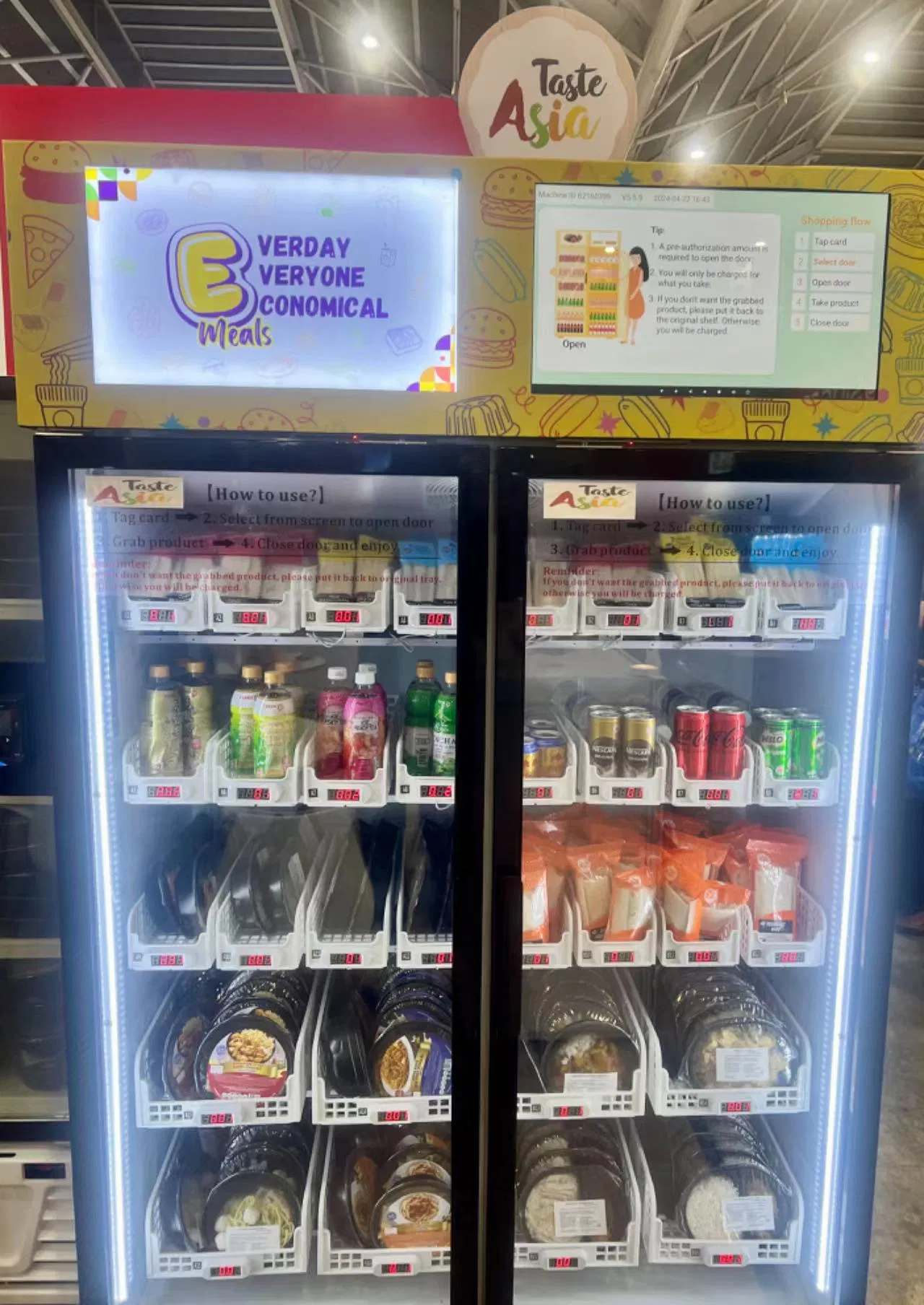 Weimi Big Capacity Weight Sensing Vending Machine Ready Meals Healthy Food Vending Machine with Card Reader for Office Shopping Mall