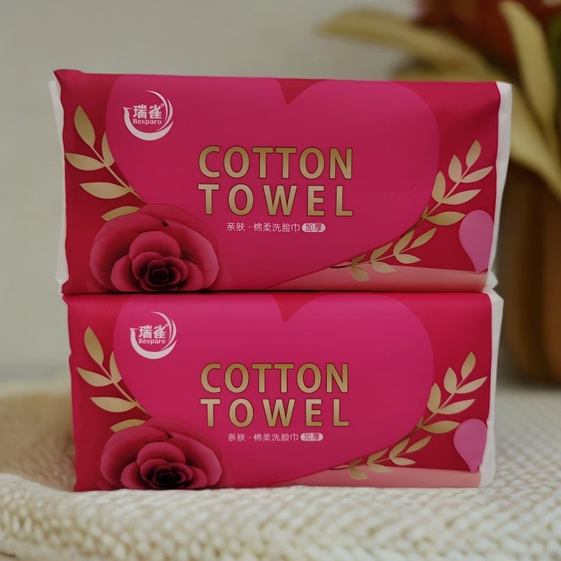 Disposable Facial Tissues Soft Natural Cotton Facial Towel for Daily Use and Makeup Removal