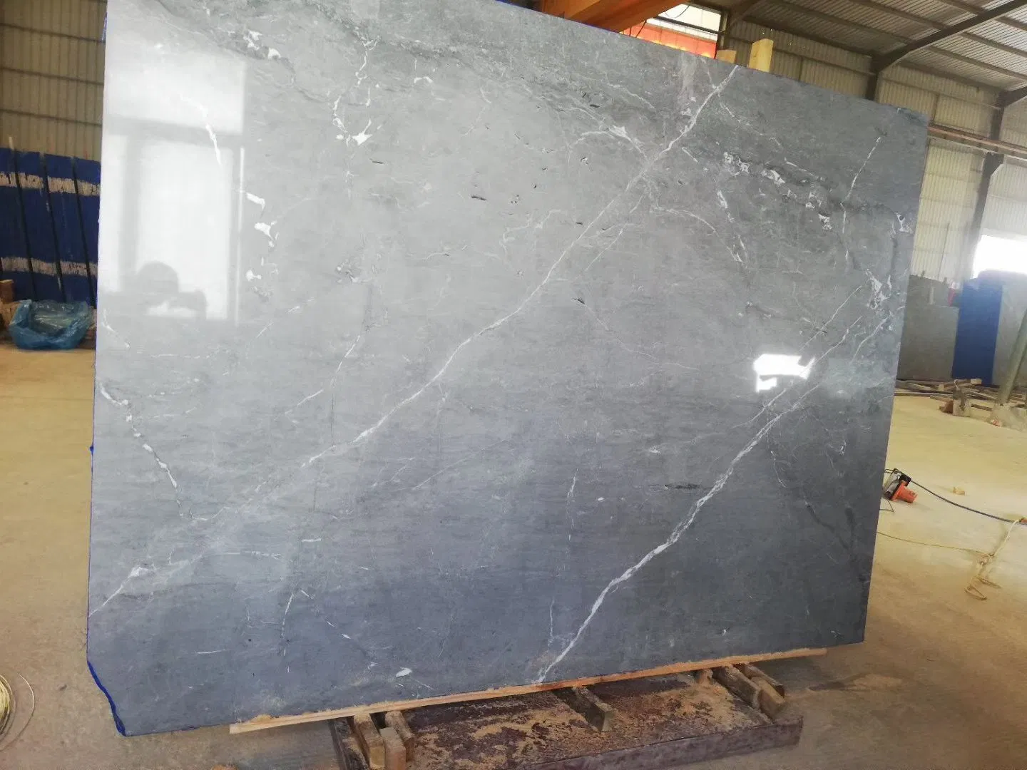 Natural Grey Fantastic Jumbo Marble Customized Size Black White for Countertop and Big Slabs/Tiles
