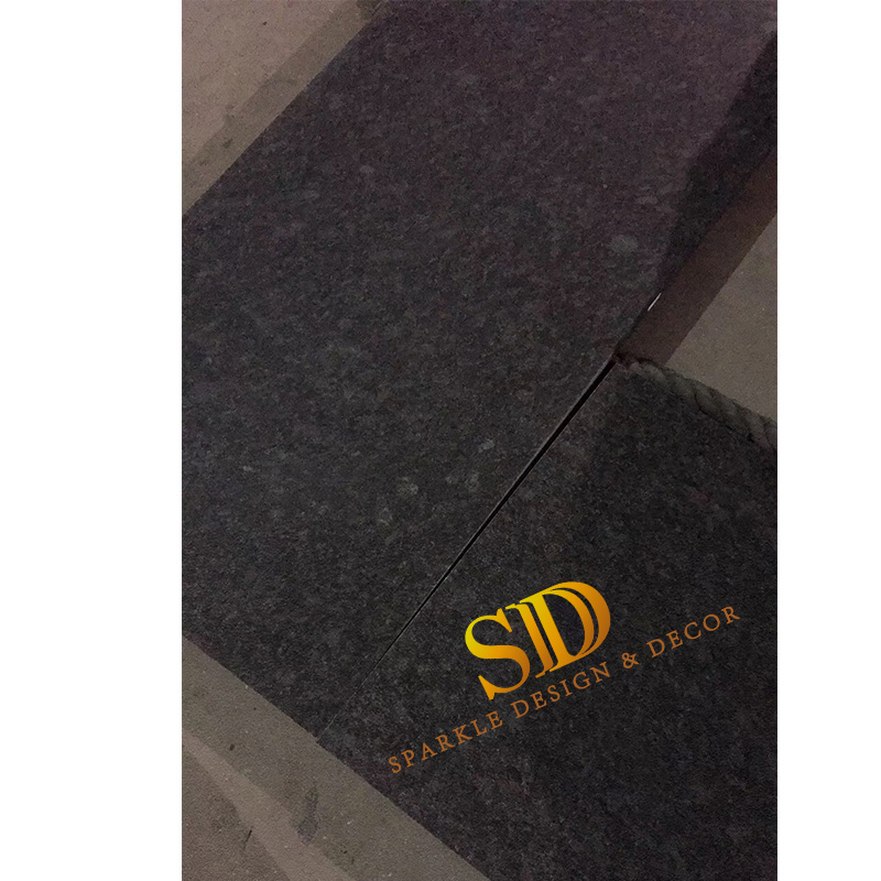 Custom Made Long Piece Iron Grey Granite Kitchen Countertop