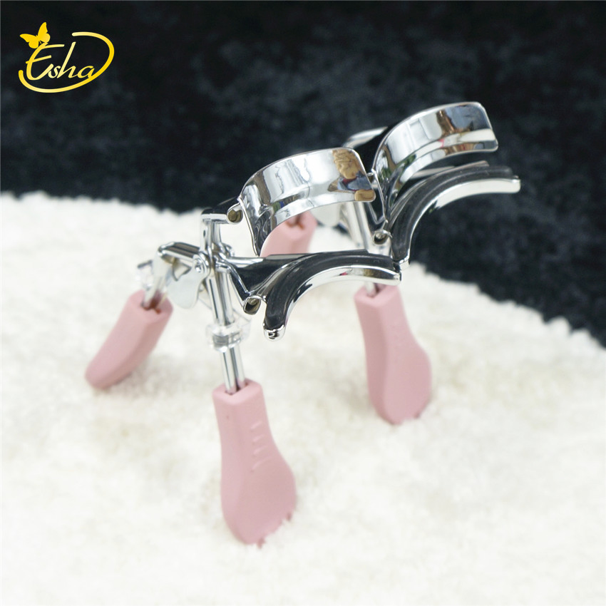 Beauty Mini Girls False Eye Lashes Makeup Tools Clip Pink Rubber Handle Eyebrow Eyelash Curler