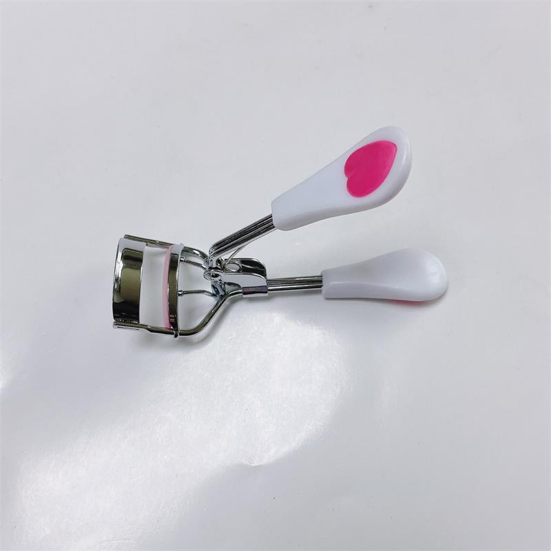 Wholesale Extra Wide Unique Flat False Beauty Tools Eco-Friendly Eyelash Curler with Soft Grip Plastic Handle