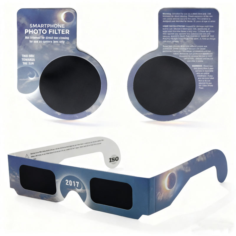 Paper Optics Solar Eclipse Safety Glasses CE and ISO Certified Solar Goggles Observation Glasses, Safe Shades for Direct Sun Viewing