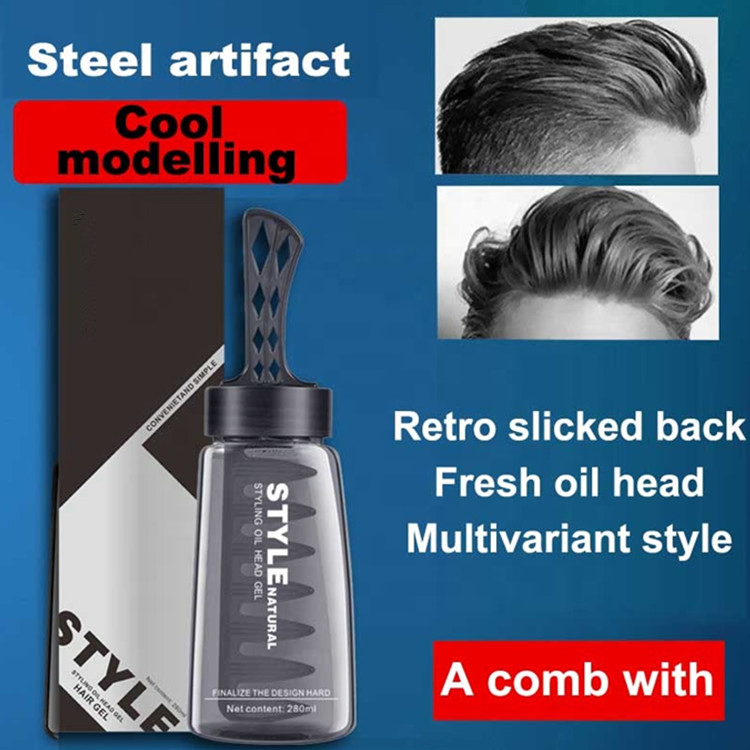 Strong Hold Wax Hair Styling Gel with Comb Eco Temporary for Men