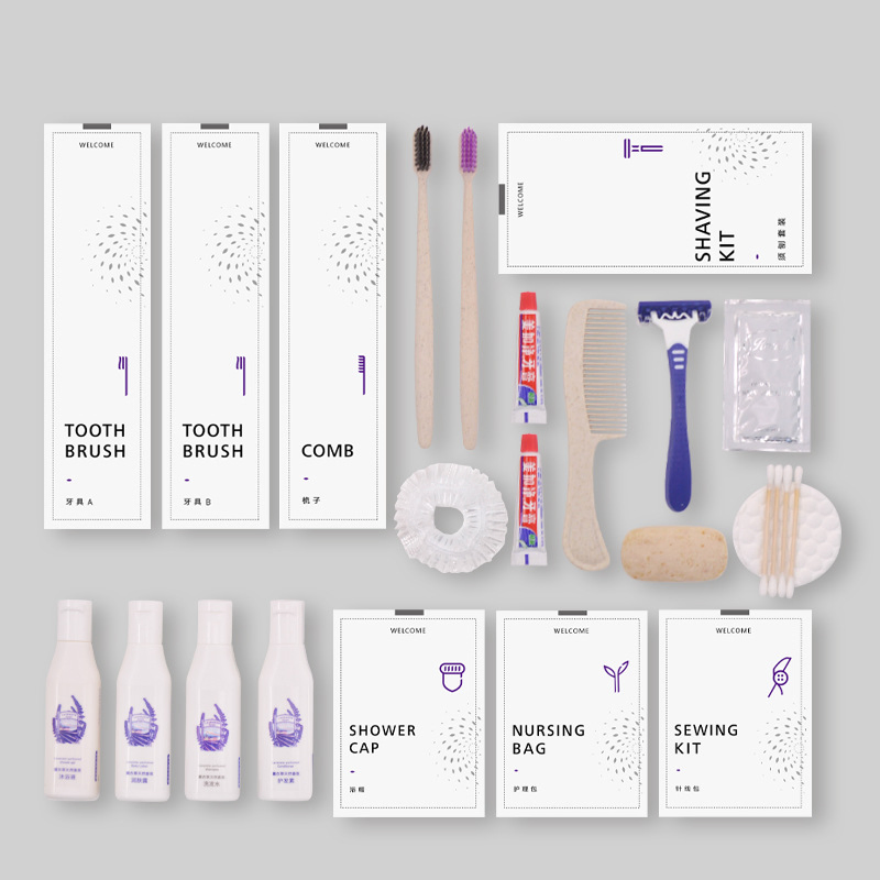 Guest Bathroom Amenity Set Supplies Luxury Hotel Amenities Set for Hotel Room Using