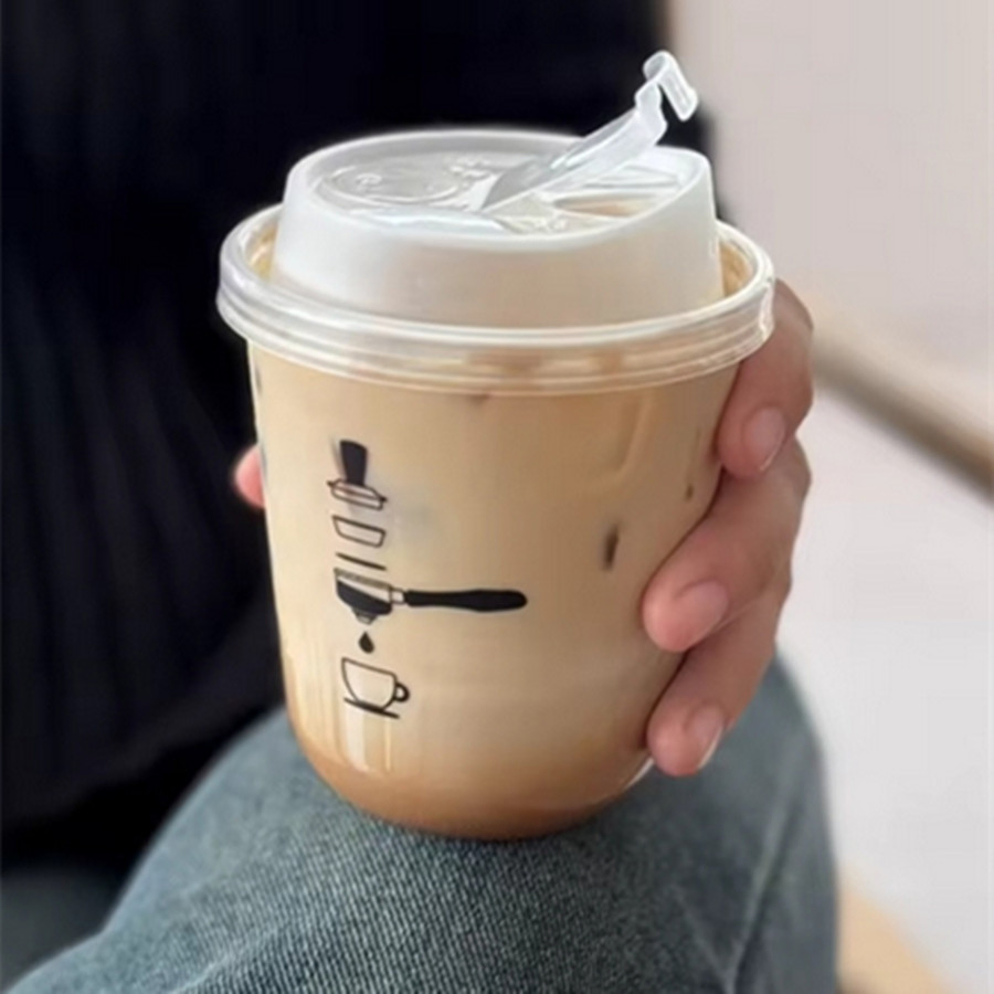 16oz Pet Cup with Custom Logo Printing 500ml Plastic Cup