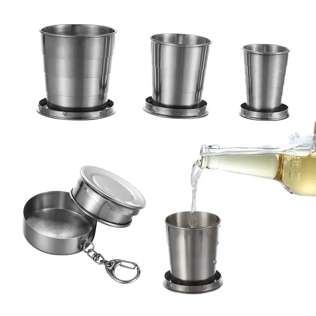 Складная силиконовая кружка Silver Gold