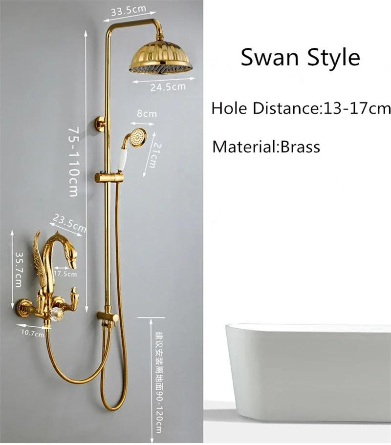 Смеситель для душа Gold Swan с дождевым эффектом