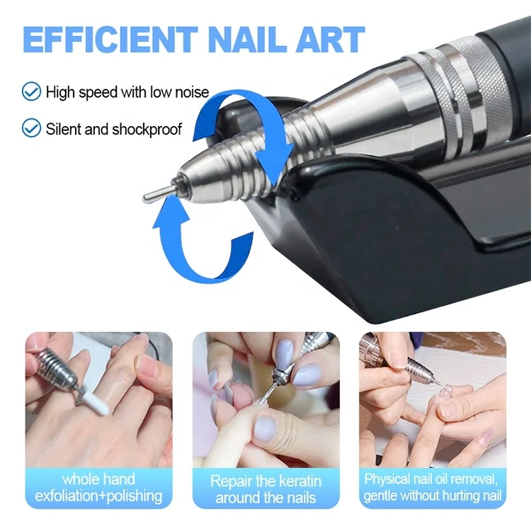 Up200 Professional Low Noise Low Vibration 20000rpm Electric Nail File for Salon