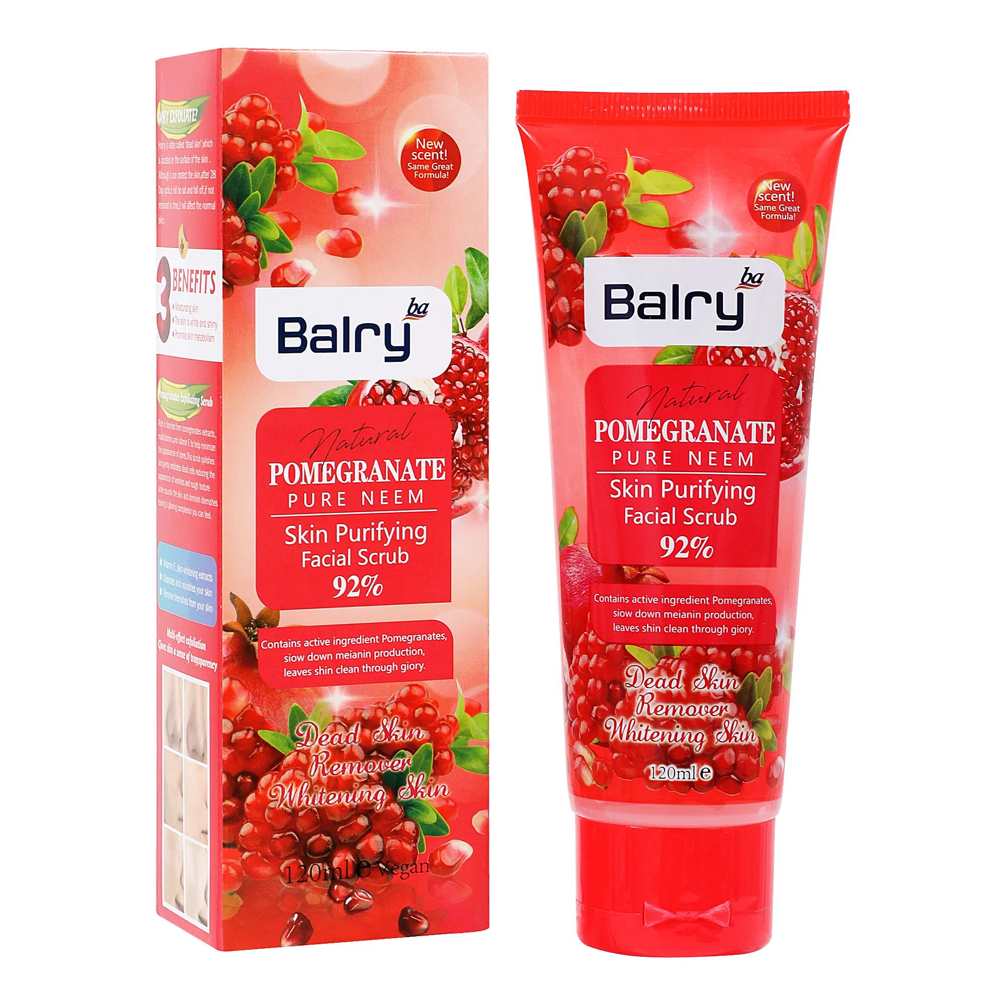 Renewing Hyaluronic Acid Pomegranate Extract Exfoliating Gel Scrub for Women