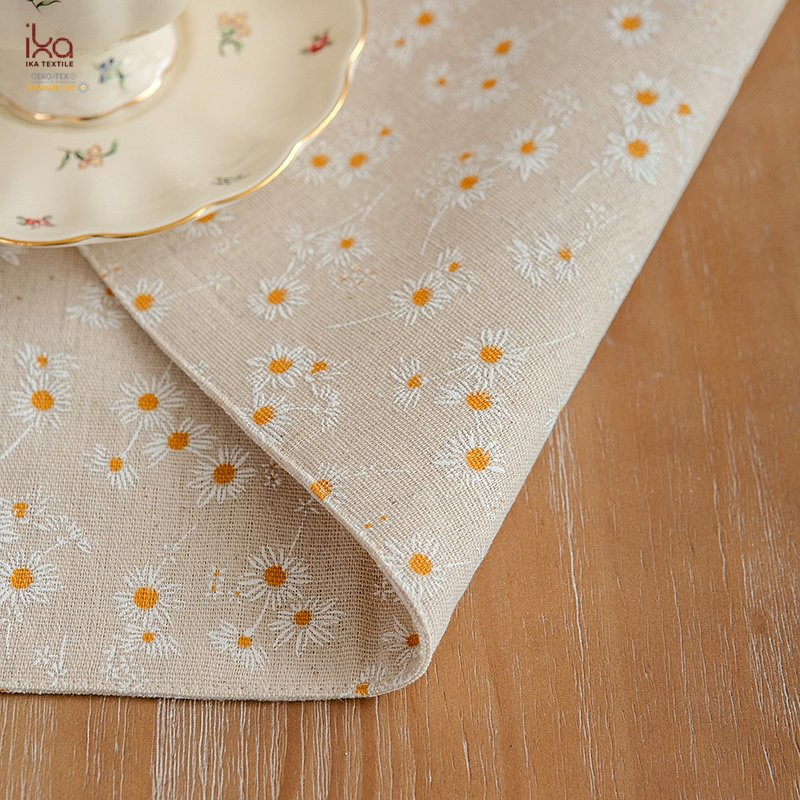 Cute 32X45 Good Floral Cotton Placemats Wholesale Kid Activity Custom Printed Rectangle Cup Bowl Double Sided Table Mat