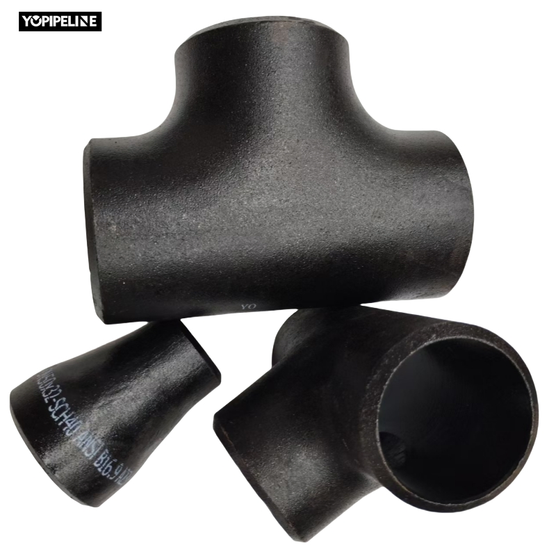 High Quality 304 Carbon Steel Stainless Steel Equal Tee Butt Welded Pipe Fitting