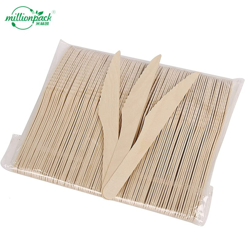 Custom Printed Kraft Paper Knife with Natural Color for Party Supplies