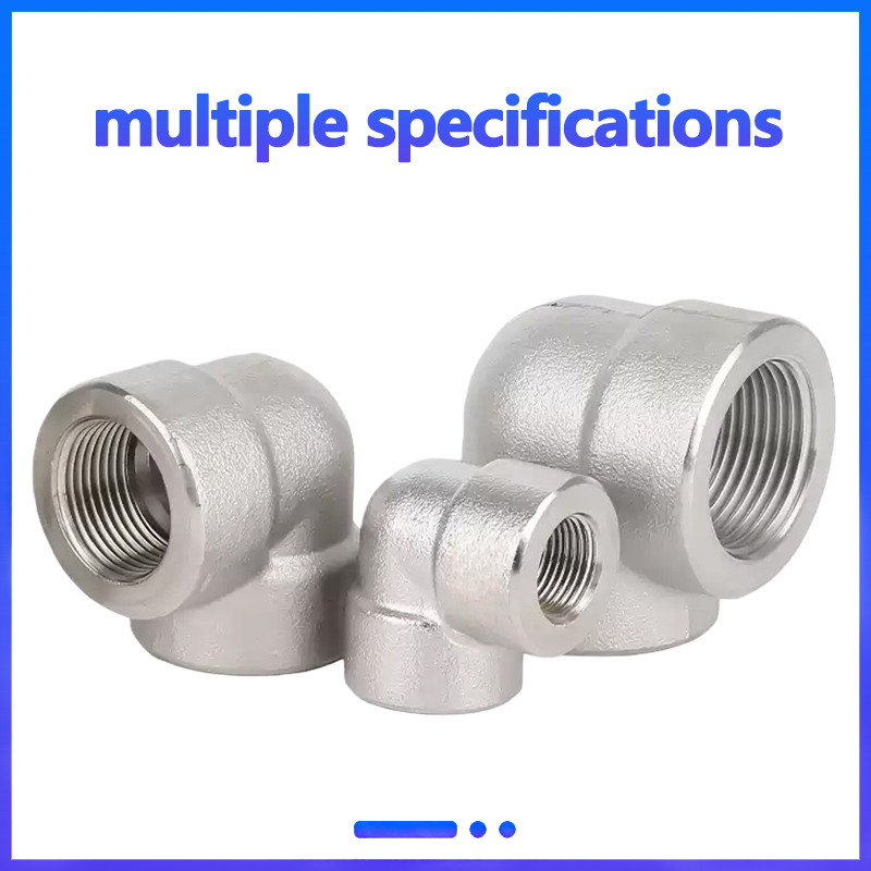 304 Stainless Steel High Pressure Female Threaded 90° Elbow Pipe Fitting