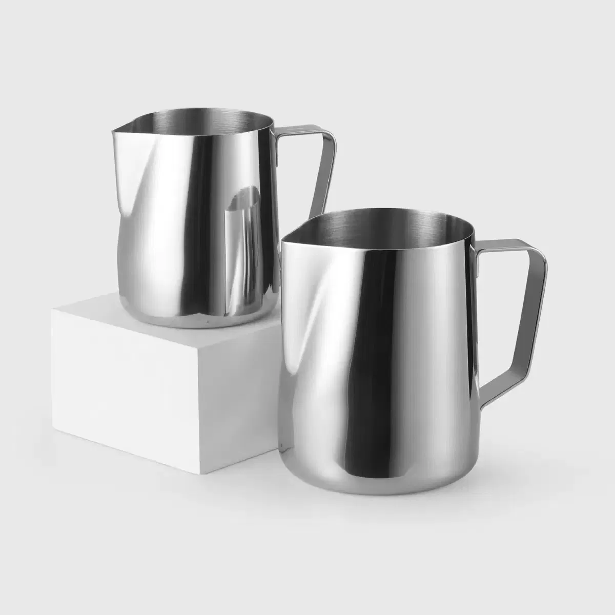 Stainless Steel Barista No Scale Latte Maker Arab Sharp Spout Frothing Steaming Coffee Jug Milk Pitcher