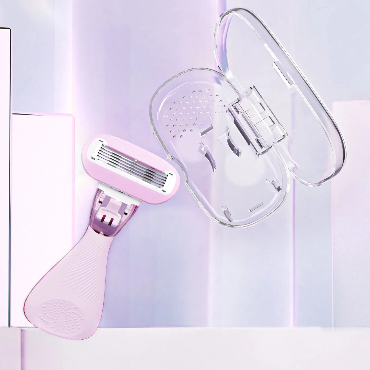 Hot Selling Lady Razor Mini Portable Razor 5 Blades for Women with Box