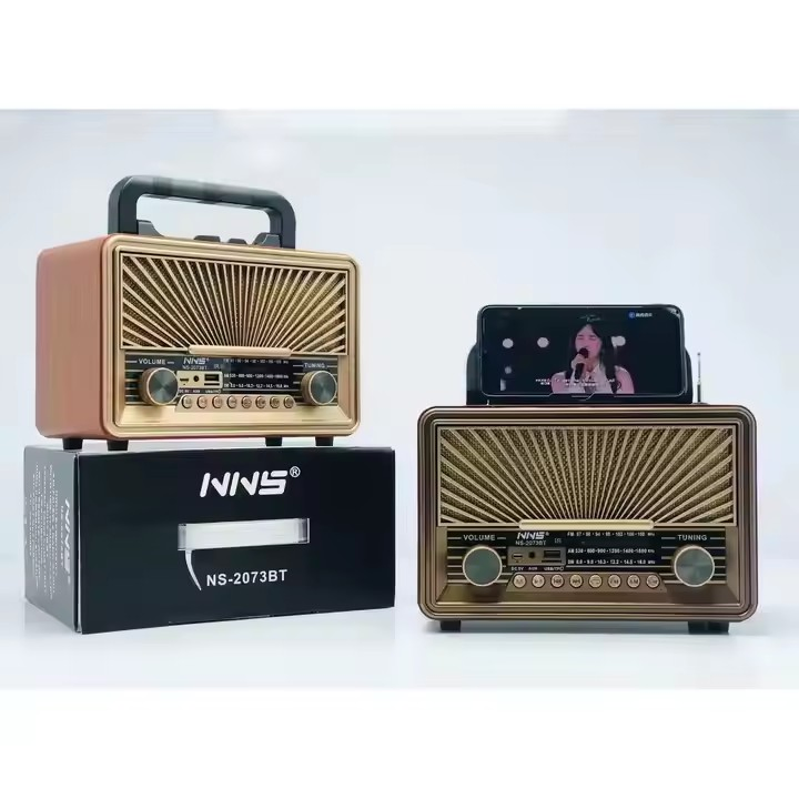 Ретро радио NS-2073BT с Bluetooth, деревянный корпус