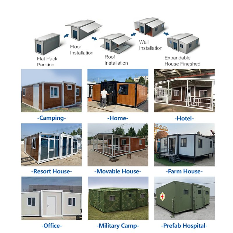 Fully Equipped Mostly Furnished 20f Folding Expandable Houses Sea Containerized House
