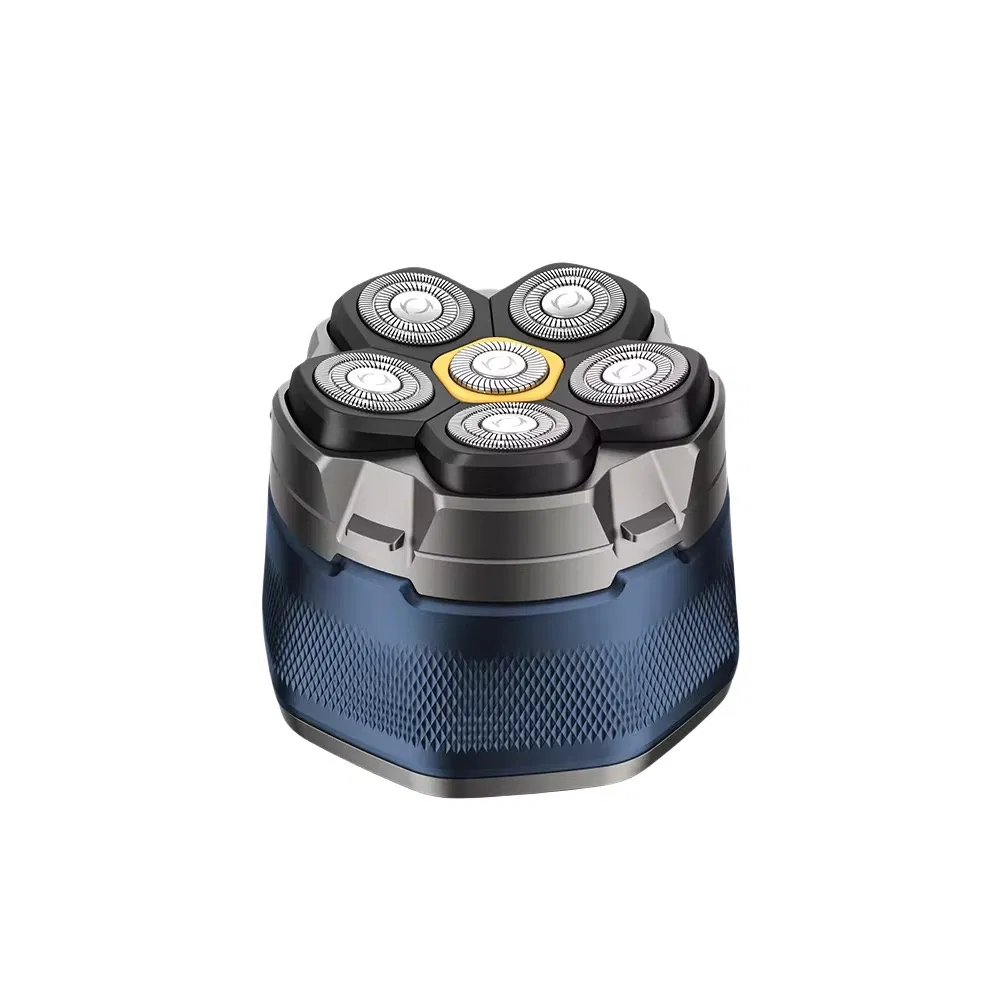 Customized Floating Rotary Strong Battery Waterproof Electric Head Shaver with LED Display