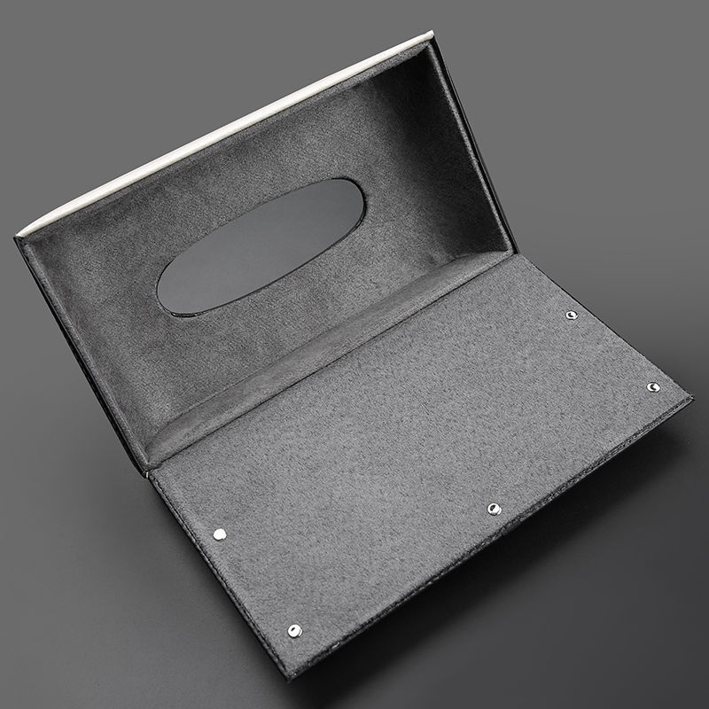 PU Leather Sun Visor Car Napkin Holder Hanging Tissue Box