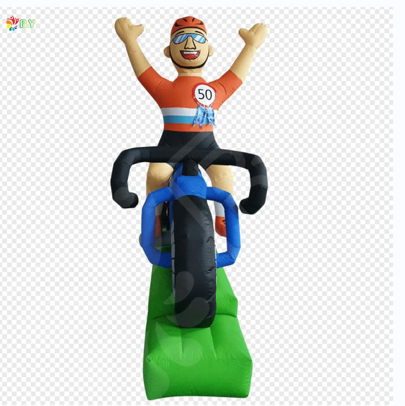Factory Custom Cheap Holland Cartoon Balloon 3m High Giant Inflatable Biker Balloon