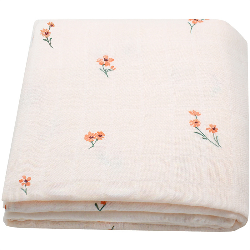 Baby Muslin Swaddle Blankets Custom Print Baby Bamboo Muslin Wrap Infant Swaddle Blanket 100% Cotton Baby Swaddle Muslin Swaddle