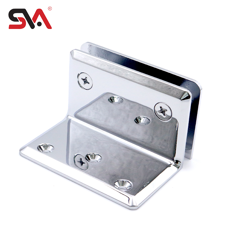 ODM&OEM Factory Direct Sales Beveled Chrome Polished 90-Degree Wall-Mounted 10-12mm Tempered Glass Fixing Clamps