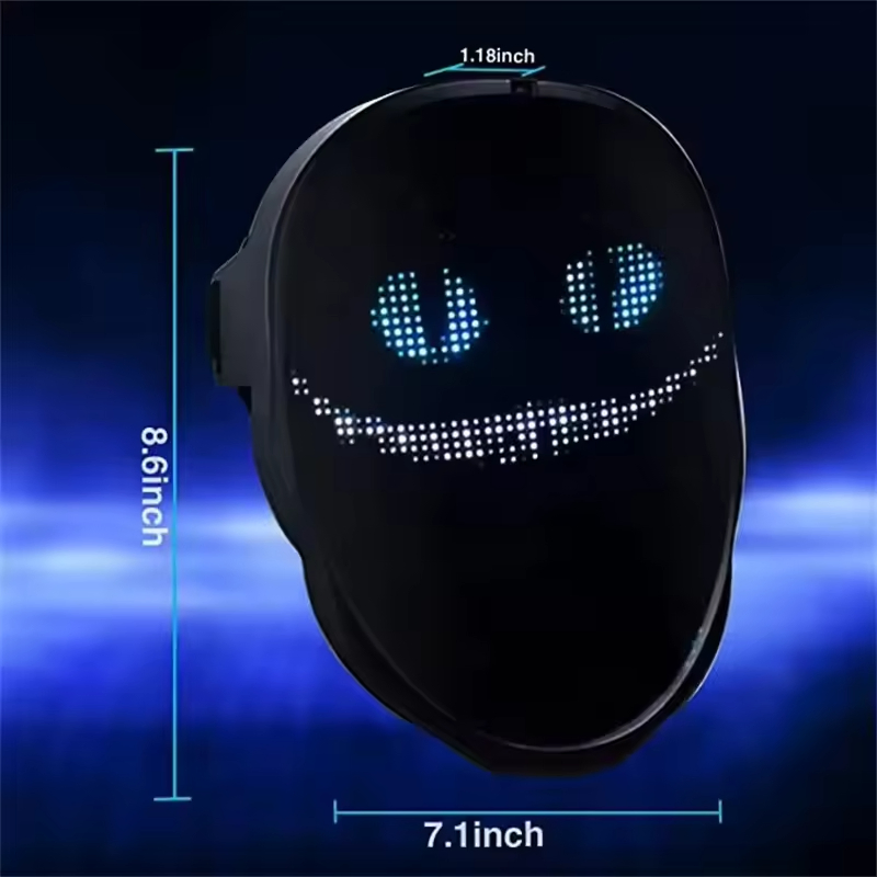 Wholesale LED Light Billboard Colorful Light up Christmas Glowing Mask