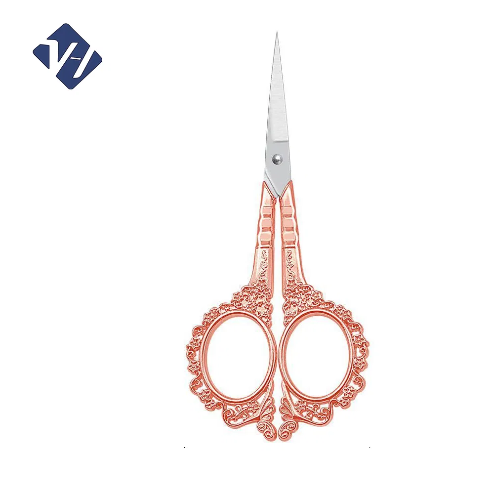 Sewing Scissor Vintage European Style Flower Pattern Craft Tailor Scissors