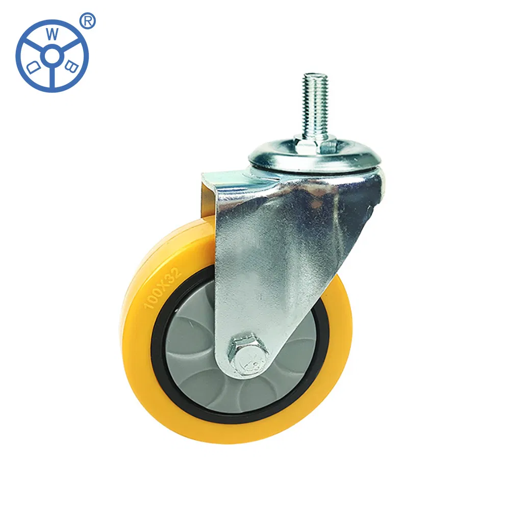 Industrial PU Caster Wheel Roller 4 Inch