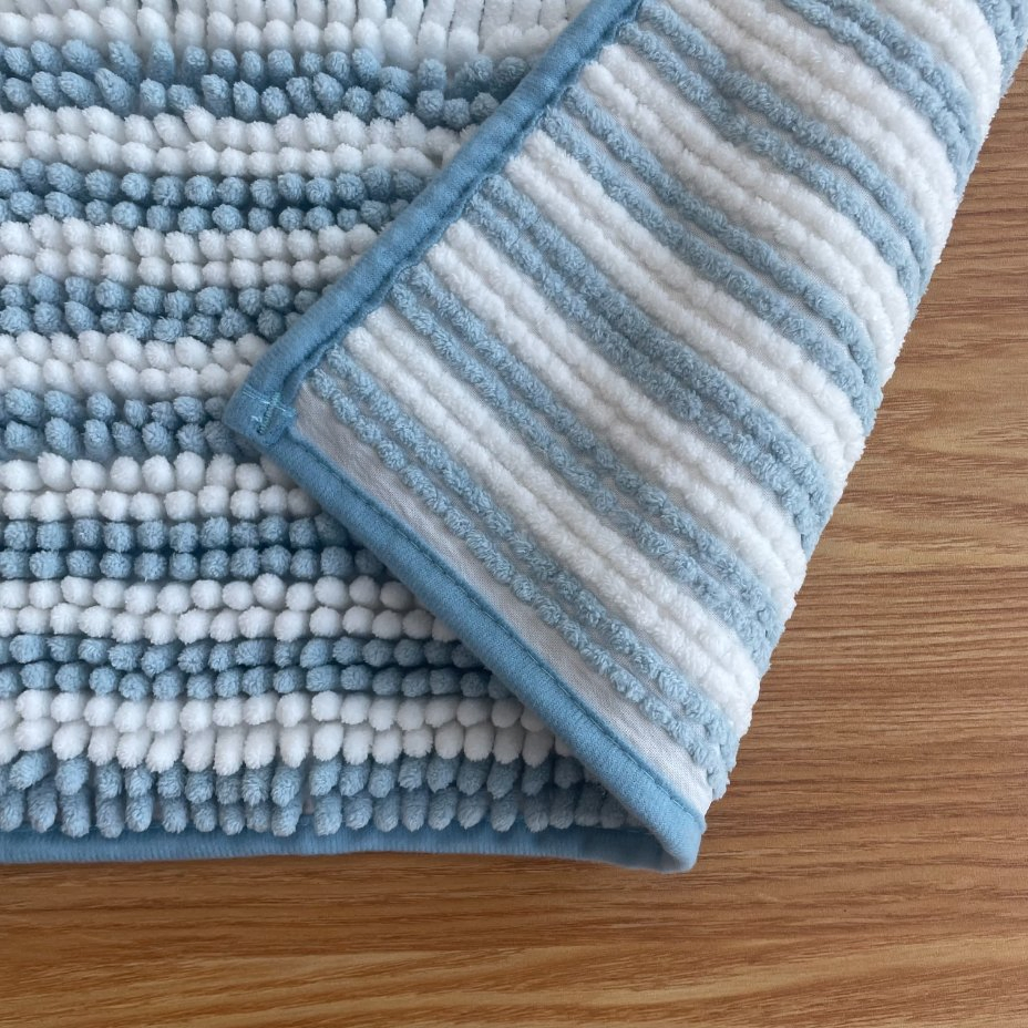 Chenille Bathroom Rug 40X60, Absorbent Machine Washable Non Slip Chenille Bath Mats