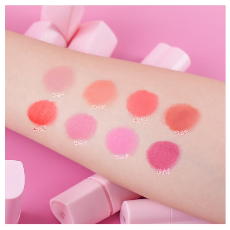 Creamy Heart Blush Stick Smooth Long Lasting Cute Face Makeup Customize Logo Waterproof Wholesale Blush