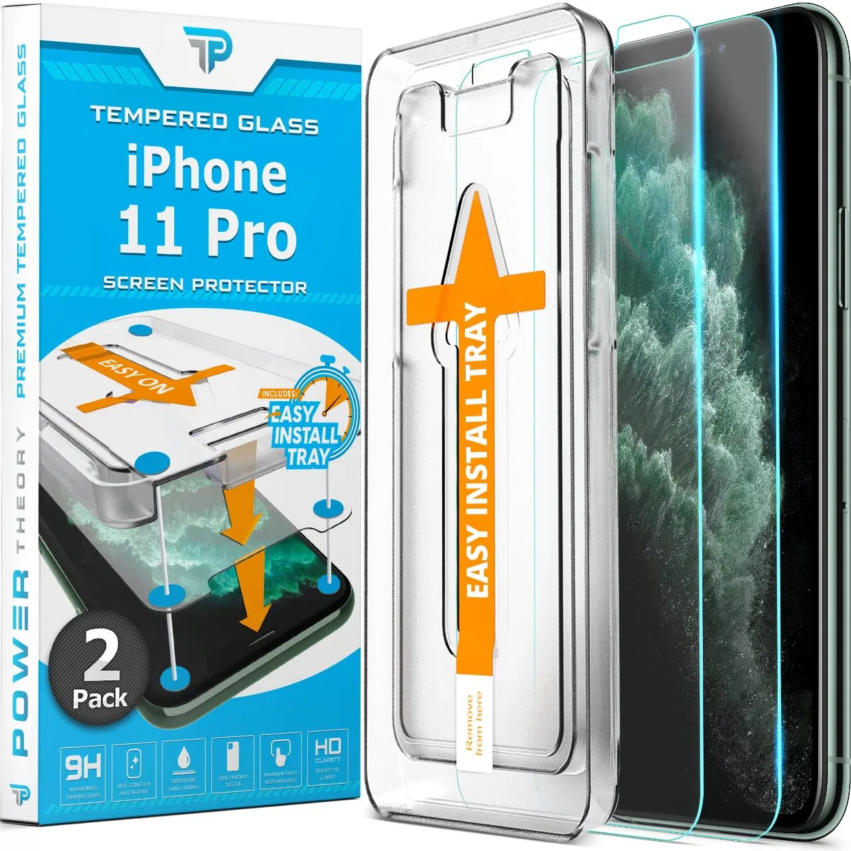 Защитное стекло для iPhone 11 PRO, Premium, 9H, антиударное